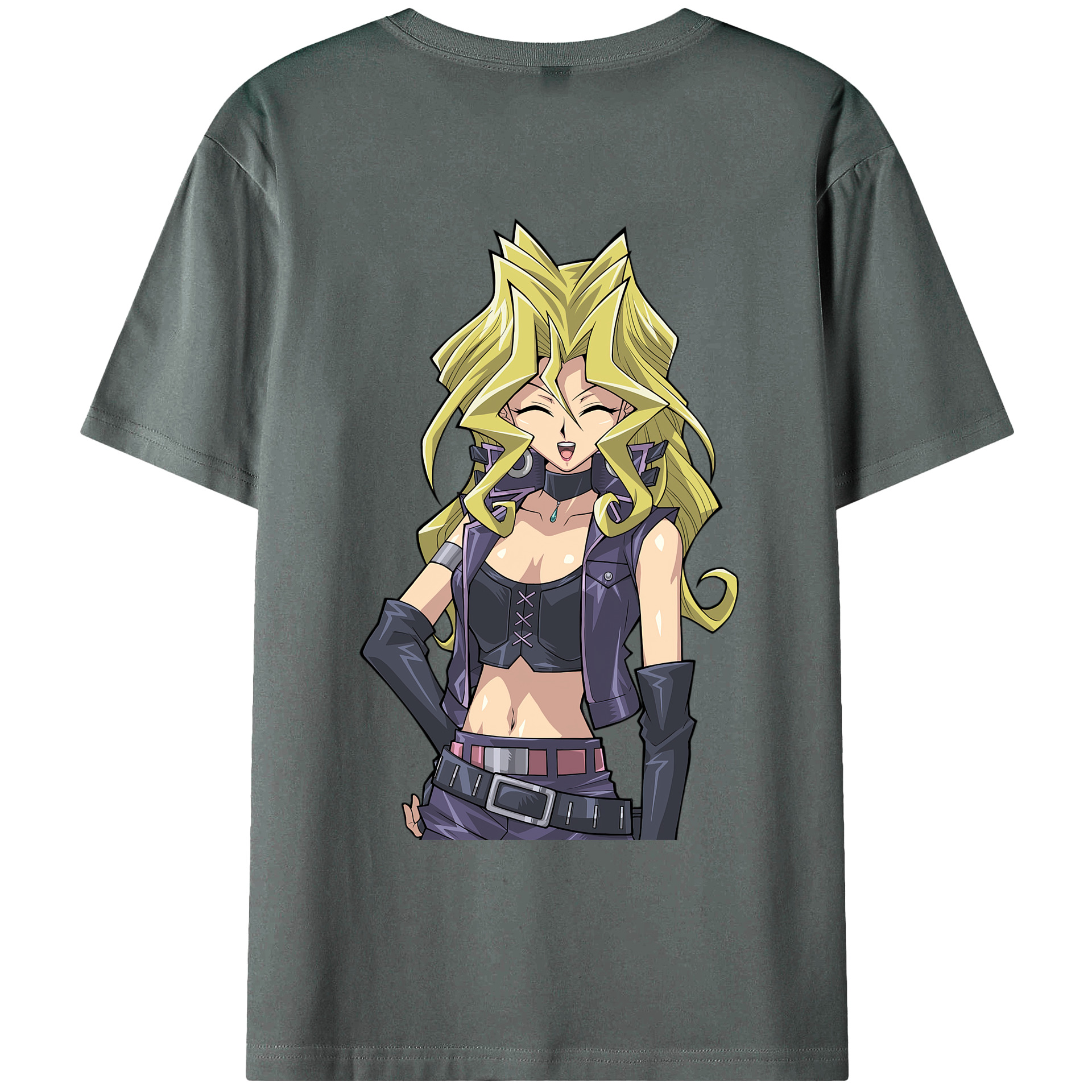 （画像用） 遊☆戯☆王 Yu-Gi-Oh! 綿100％ メンズ半袖Tシャツ（バックプリント） 通気性